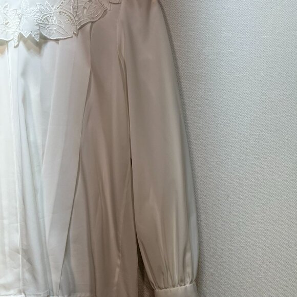 Vintage Michelle Stuart Women's Button Back Blouse Size 8 White Lightweight - Picture 6 of 12